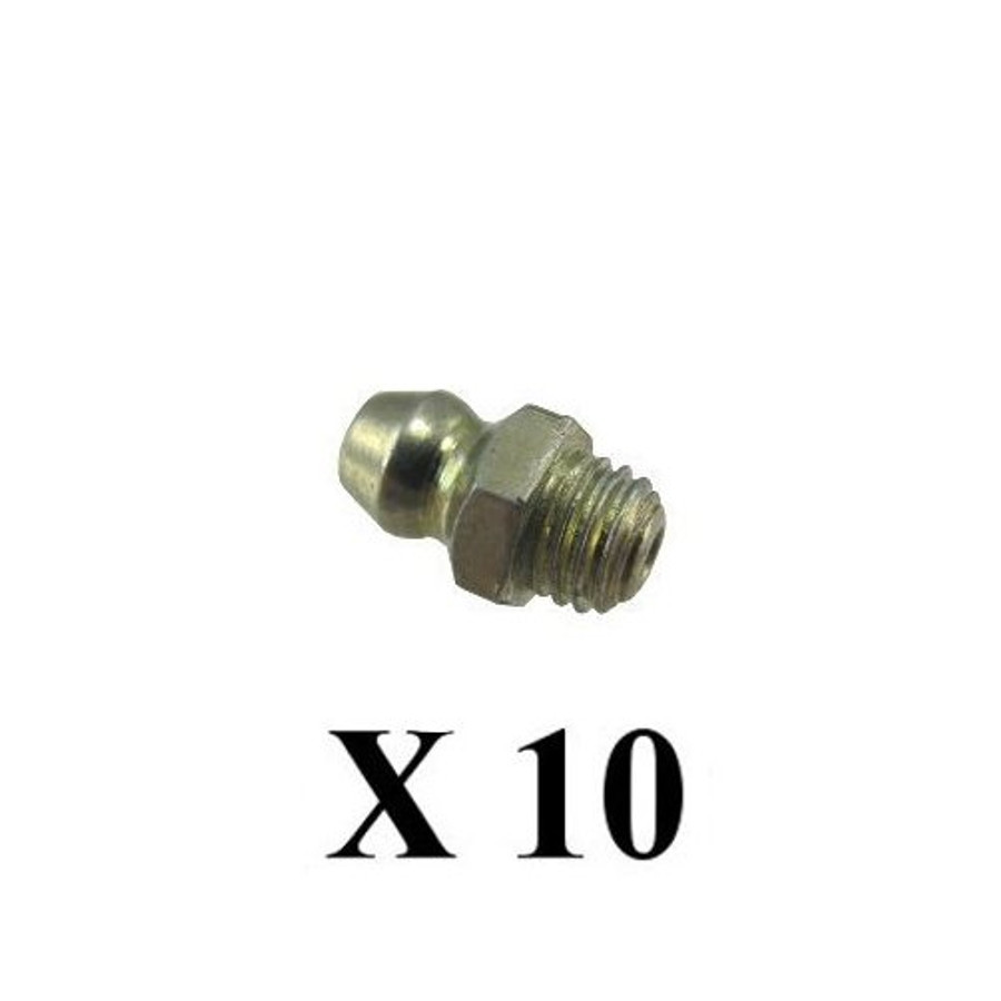 1/4"-28 Standard Grease Fittings (Pack of 10)