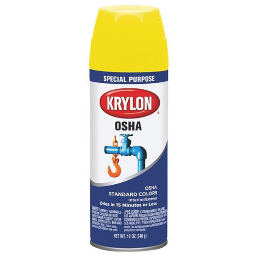 12 oz. Gloss Safety Yellow OSHA Safety Spray Paint - (Available For Local Pick Up Only)