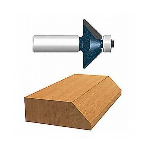 1-1/4" X 15/16" Carbide Tipped Chamfer Bit - 22.5 deg. Angle (1/2" Shank)