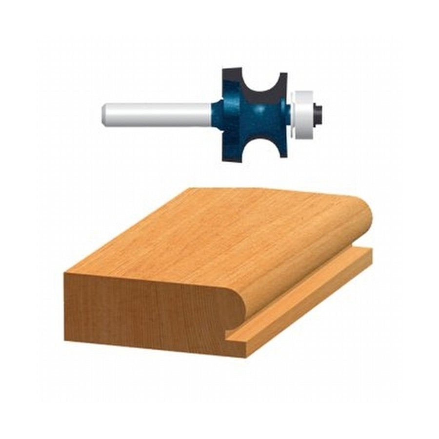 3/16" Radius Carbide Tipped Edge Beading Bit (1/4" Shank)