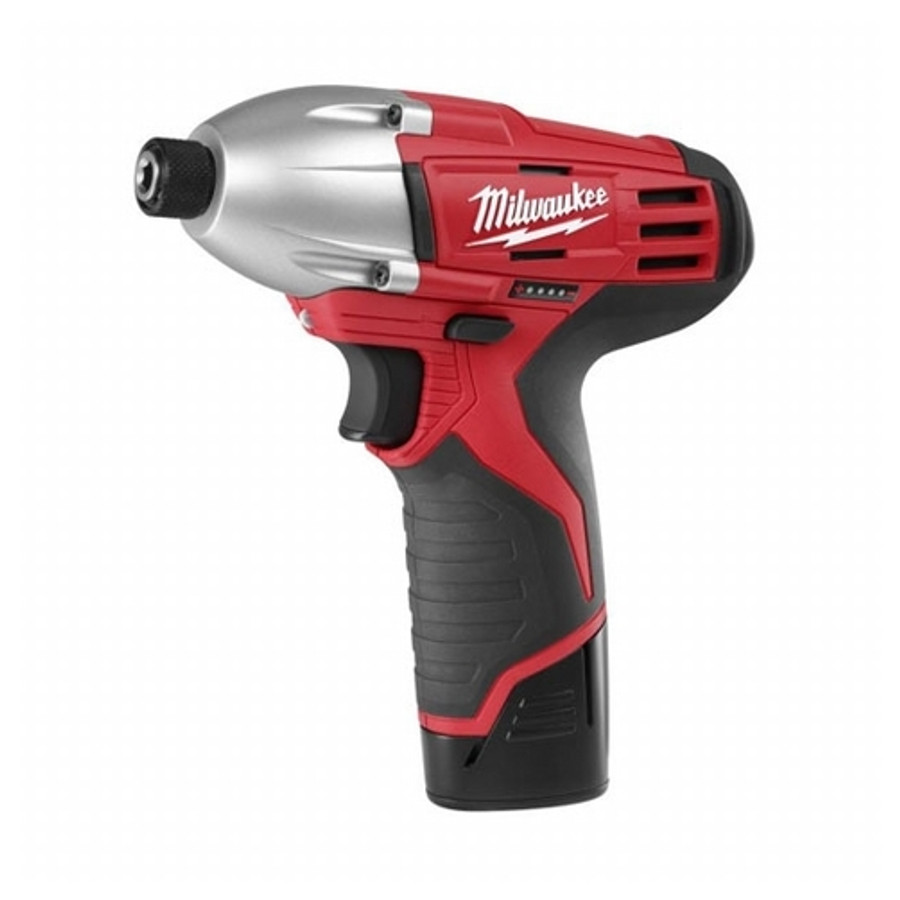 Milwaukee 12V 1/4" Variable Speed Hex Impact Driver w/ 2 Batteries