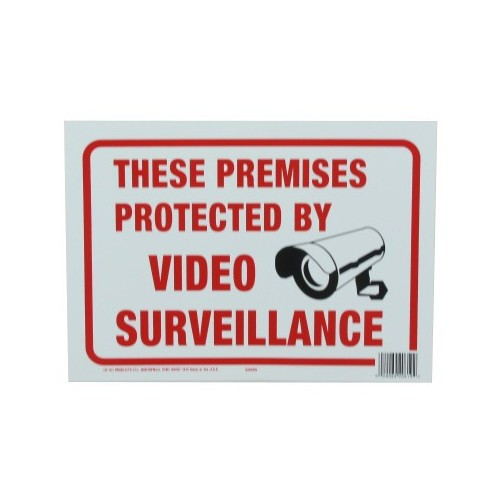 8-1/2" X 12" "Video Surveillance" Plastic Sign