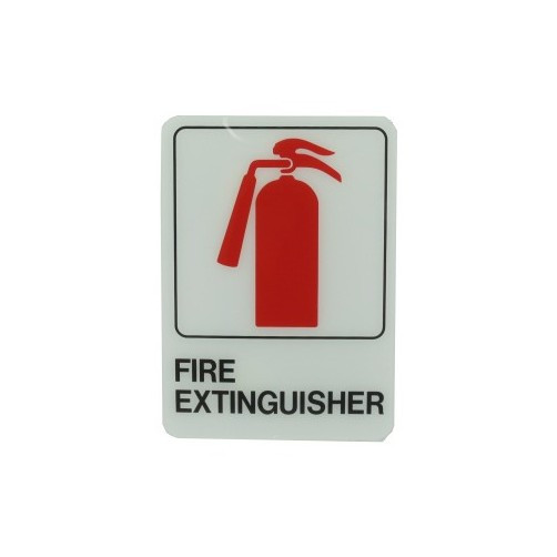 7" X 5" Deco "Fire Extinguisher" Plastic Sign