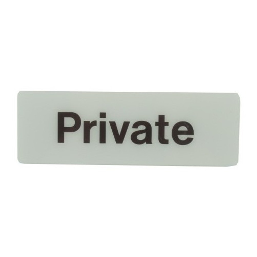3" X 9"  Deco "Private" Plastic Sign