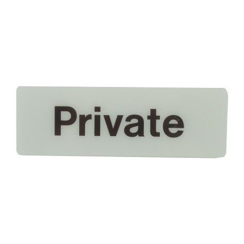 3" X 9" Deco "Private" Plastic Sign