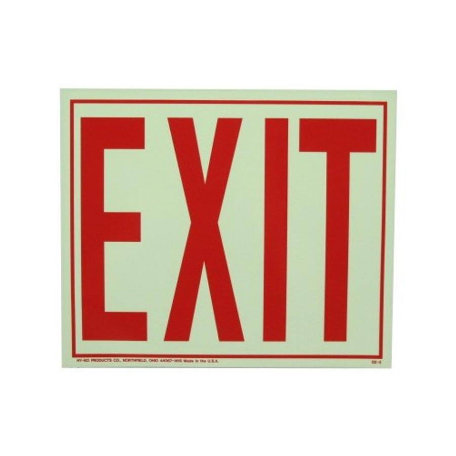 10" X 12" "Exit" Vinyl Phosphorescent Sticker