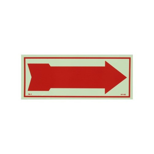 4" X 10" "Arrow" Vinyl Phosphorescent Sticker