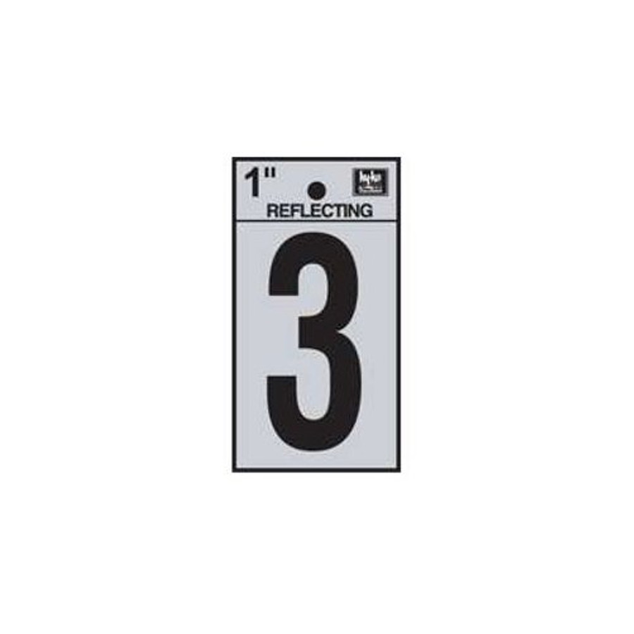 1" Reflective Number "3"