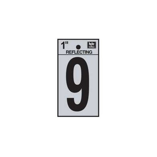 1" Reflective Number "9"