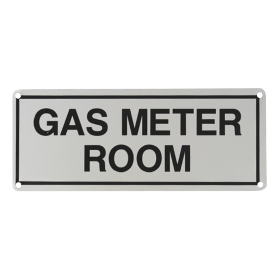 4" X 10" "Gas Meter Room" Metal Sign