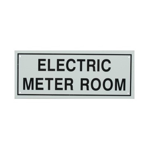 4" X 10" "Electric Meter Room" Metal Sign
