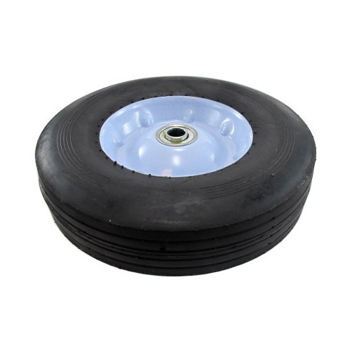 10" X 5/8" X 3.50 Metal Hub Ribbed Tread Wheel (175 lb. Capacity)