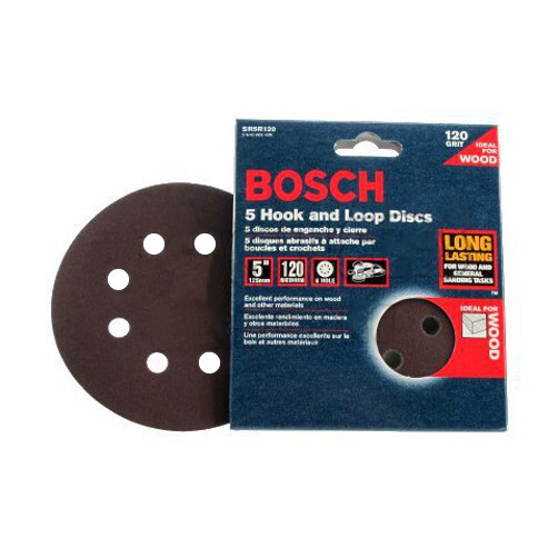 5" 120-Grit Orbital Disc Sandpaper (Pack of 5)