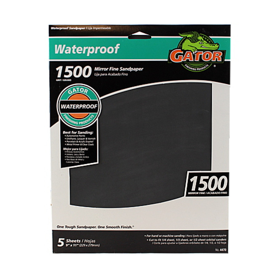 9" X 11" 1500-Grit Wet or Dry Sandpaper Sheets (Pack of 5)