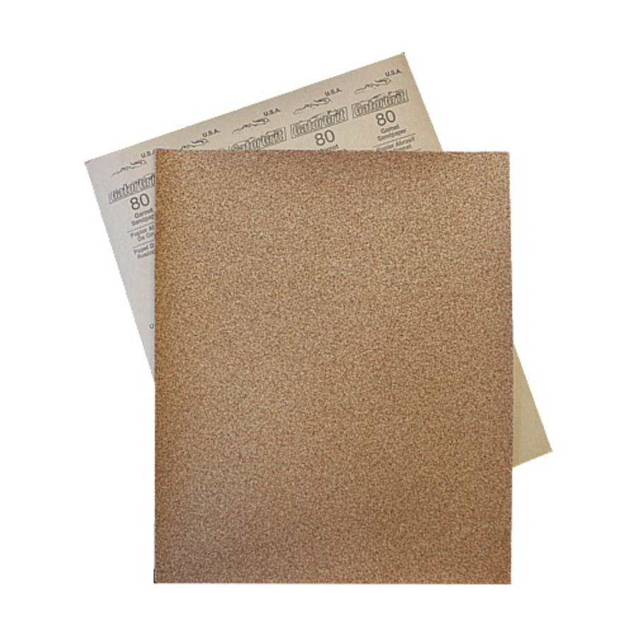 9" X 11" 80-Grit Garnet Sandpaper Sheet