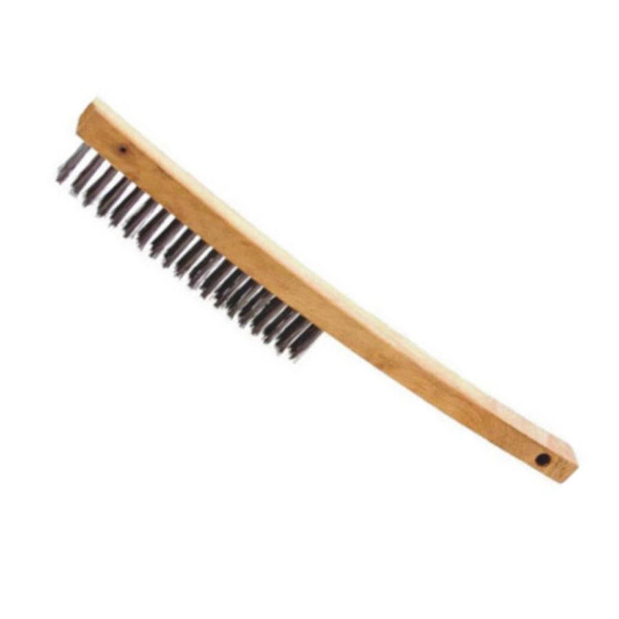 Long Handle Wire Brush (4 X 19 Bristles)