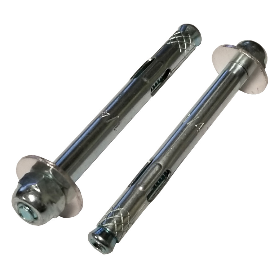 1/4" X 1-3/8" Zinc Plated Hex Head Sleeve Anchors (Pack of 12)