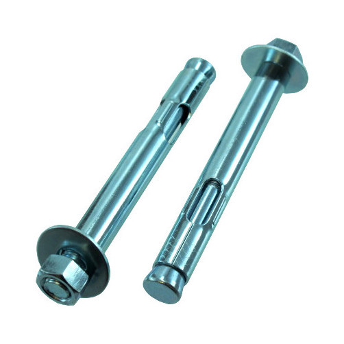 1/2" X 3" Zinc Plated Hex Head Sleeve Anchors (Pack of 12)