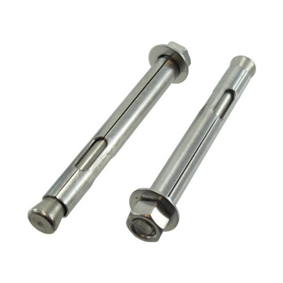 3/8" X 1-7/8" Stainless Steel Hex Head Sleeve Anchors (Pack of 12)