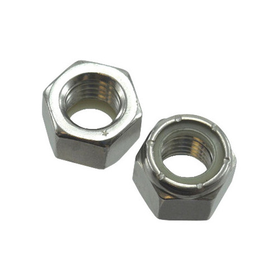 1/4"-28 Stainless Steel S.A.E. Elastic Stop Nuts (Pack of 12)