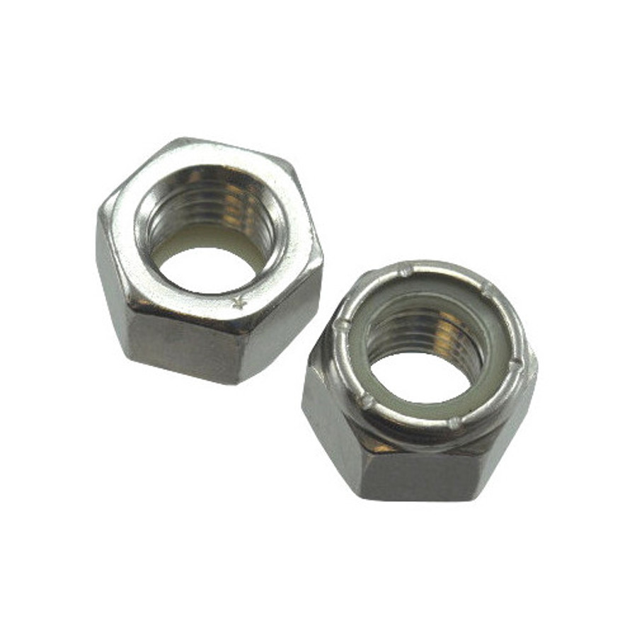 1/4"-28 Stainless Steel S.A.E. Elastic Stop Nuts (Box of 100)