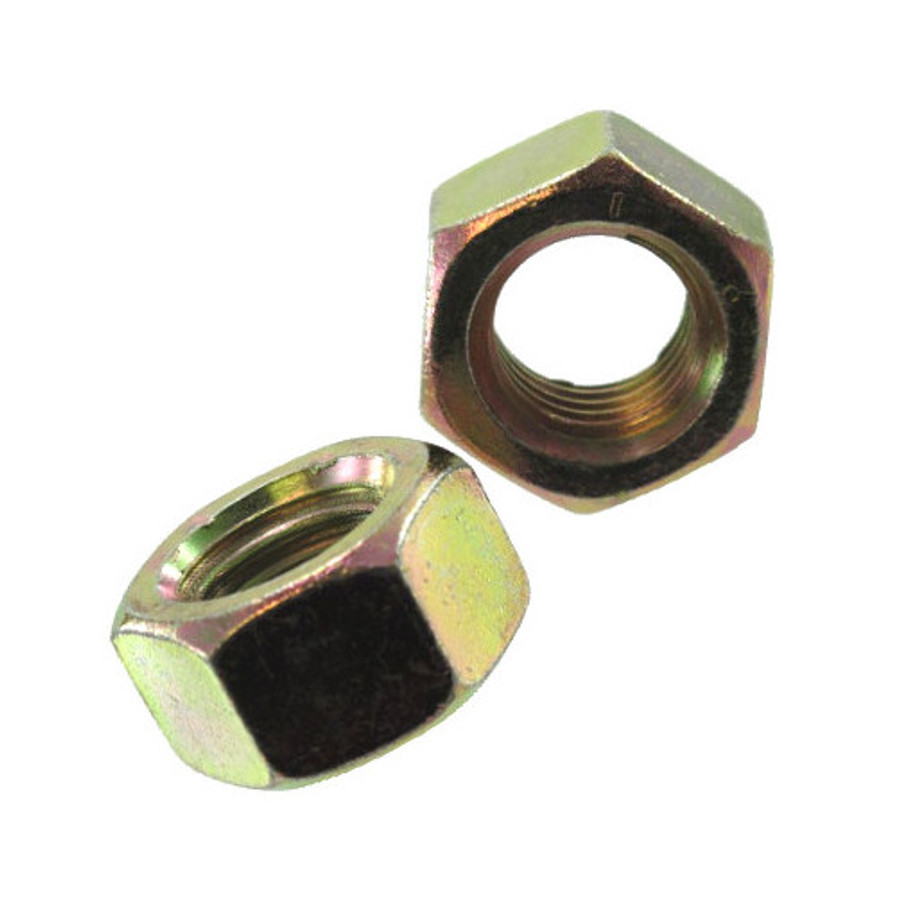 5/8"-11 Zinc Yellow-Chromate Grade 8 Hex Nuts (Pack of 12)