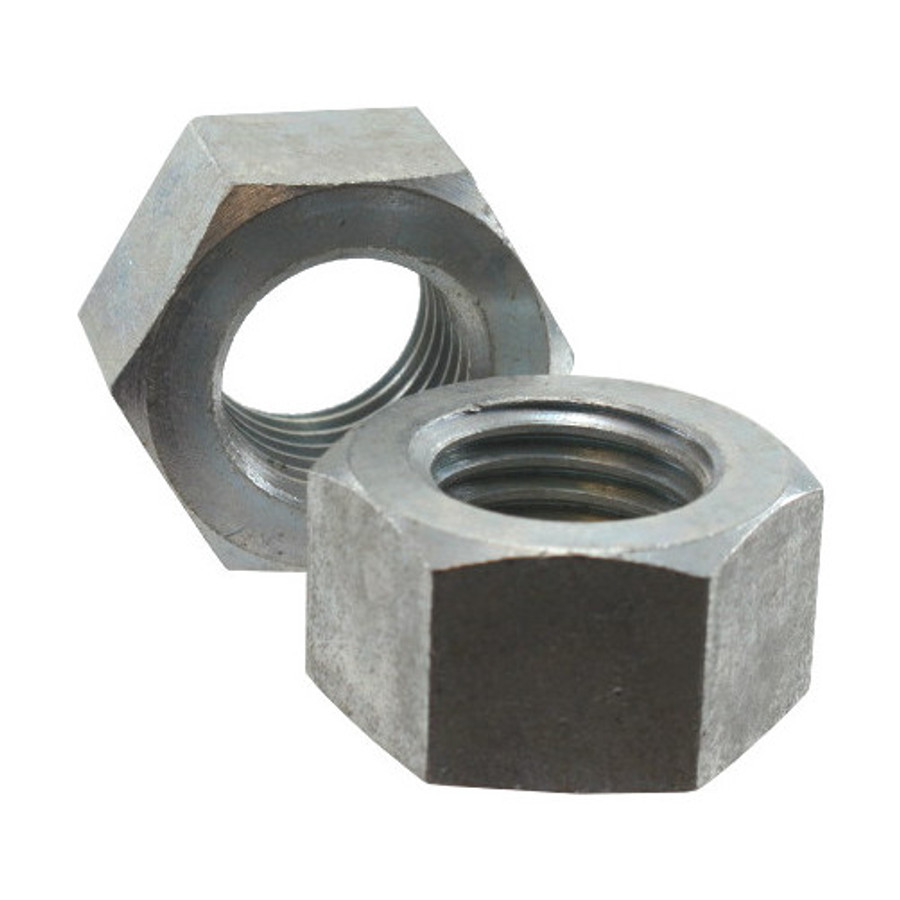 9/16"-12 Zinc Plated Heavy Hex Nuts (Pack of 12)