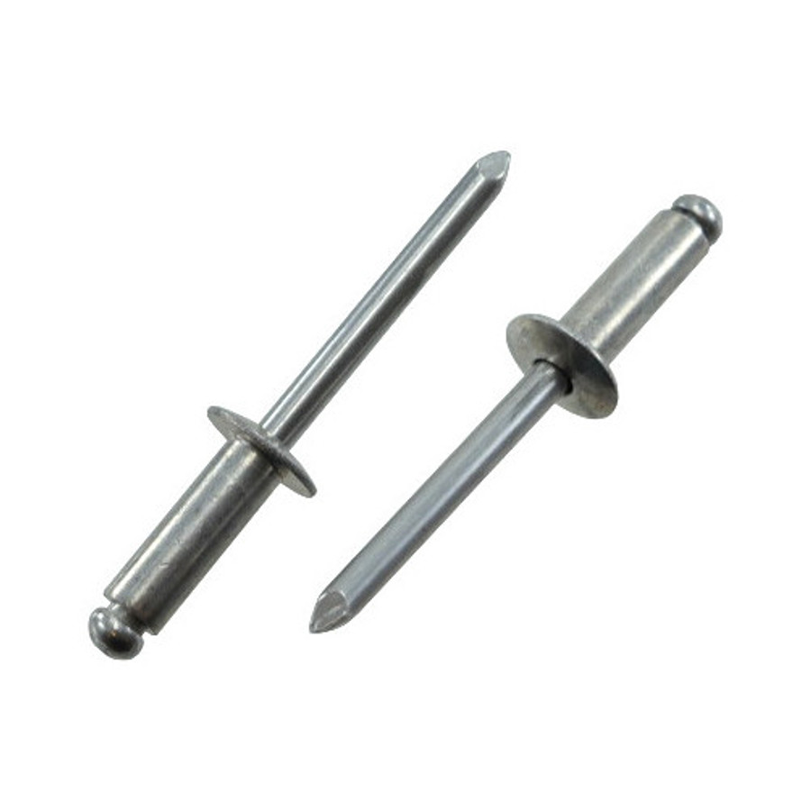 #42 (1/8" Dia.) Stainless Steel Pop Rivets - Grip Range 1/16" to 1/8" (Pack of 500)