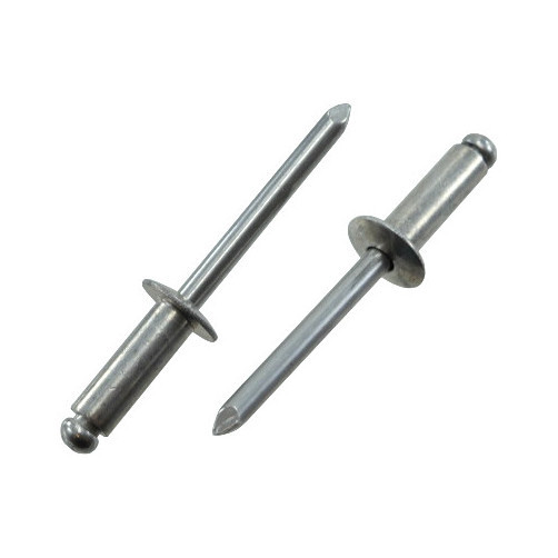 #46 (1/8" Dia.) Stainless Steel Pop Rivets - Grip Range 5/16" to 3/8" (Pack of 500)