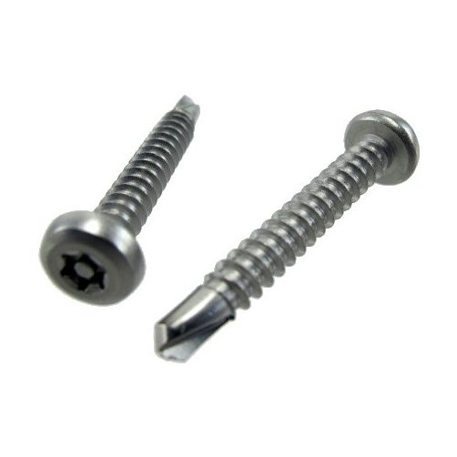 # 10 X 1" Stainless Steel Pan Head Tamperproof Torx Drill & Tap Screws (Pack of 12)