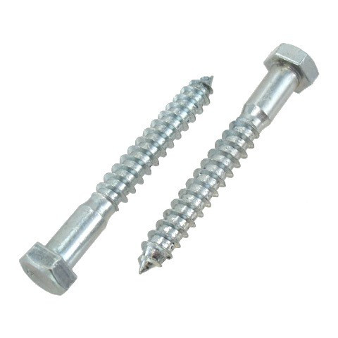 1/2" X 2-1/2" Zinc Plated Grade 2 Lag Screws (Pack of 12)