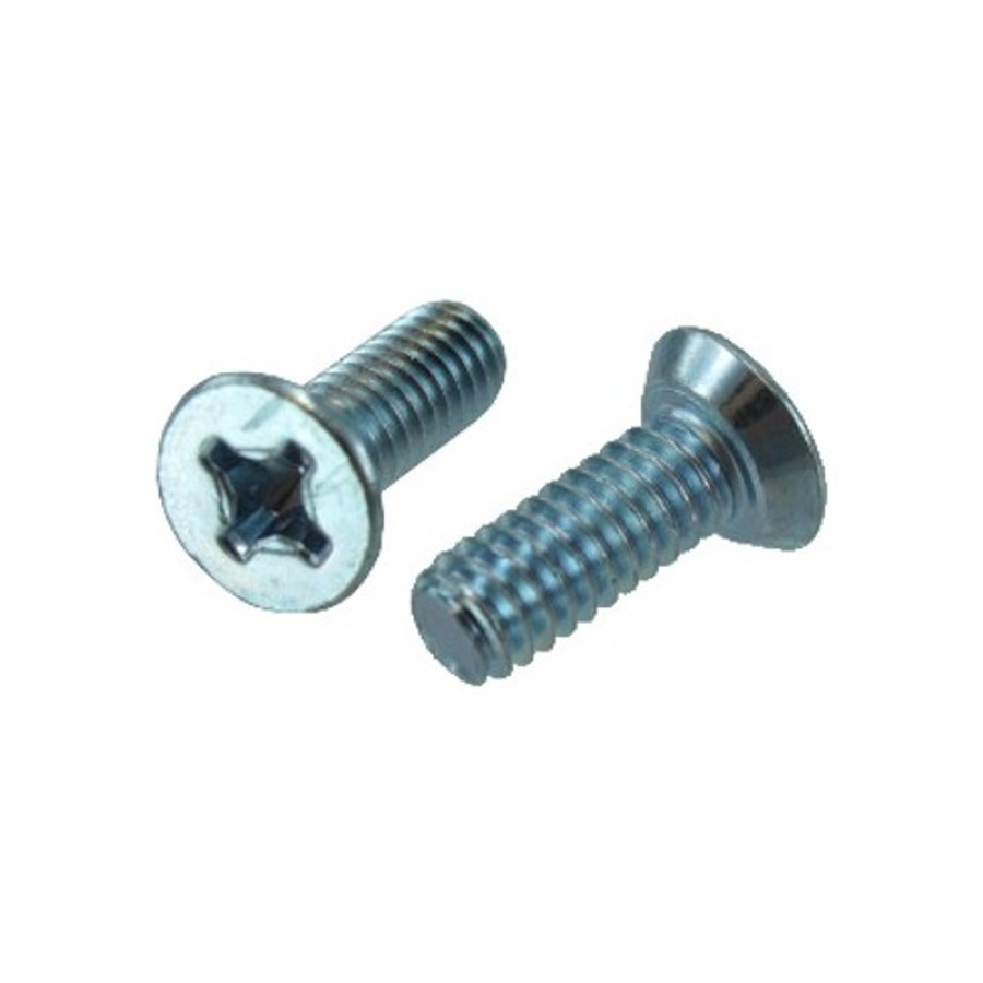 10/24 X 5/8" Zinc Plated Flat Head Phillips Undercut Machine Screws (Box of 100)