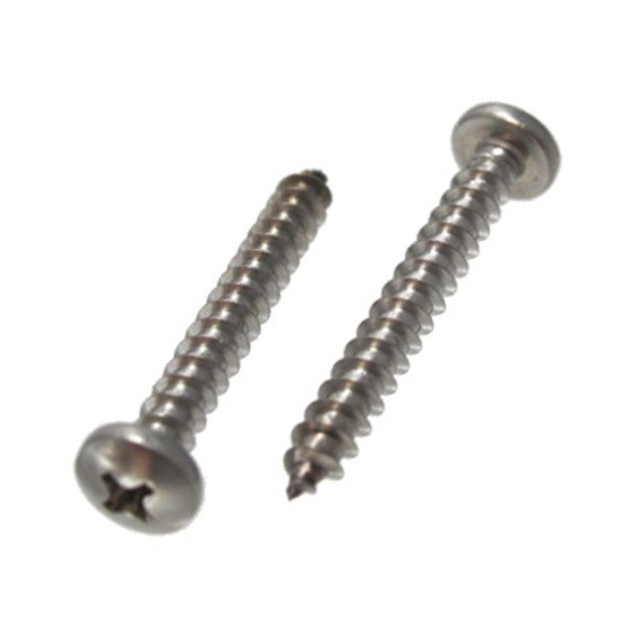 # 10 X 1/2" Stainless Steel Pan Head Phillips Sheet Metal Screws (Box of 100)