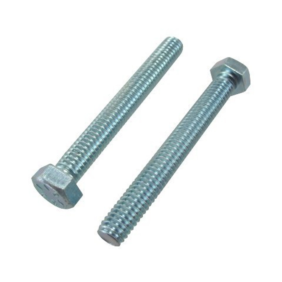 1/4"-20 X 5" Zinc Plated Fully Threaded Grade 2 Tap Bolts (Box of 100)
