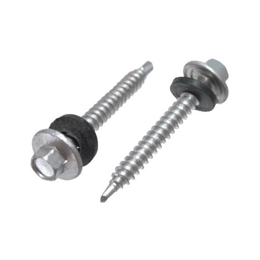 # 10 X 1" Silver Ruspert Self-Drilling Pole Barn Screws (Pack of 12)