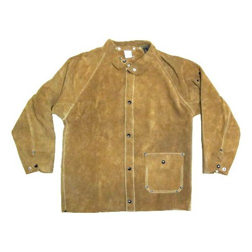 2XL Brown Leather Welding Jacket
