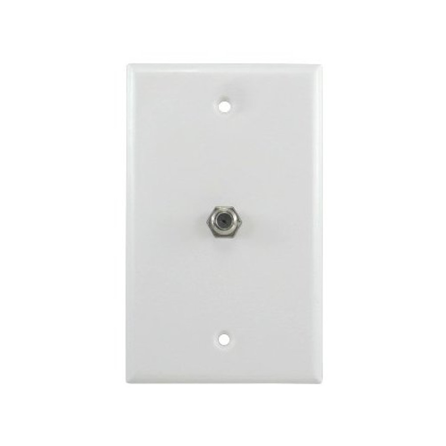 White Coaxial Wall Plate