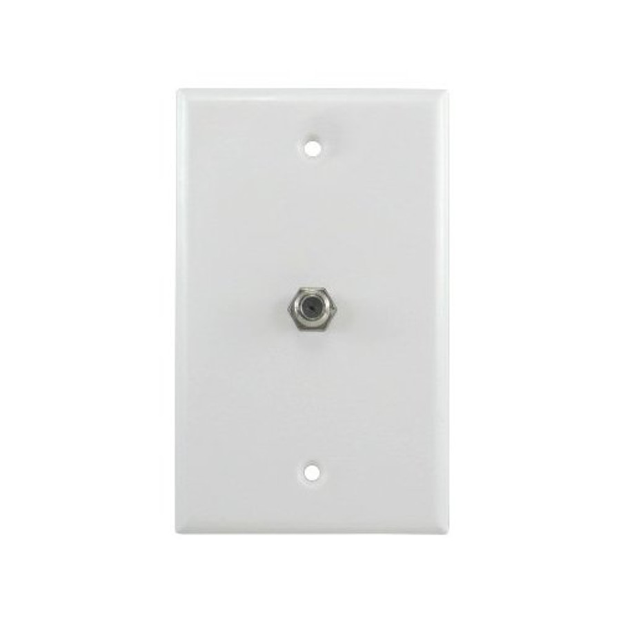 White Coaxial Wall Plate