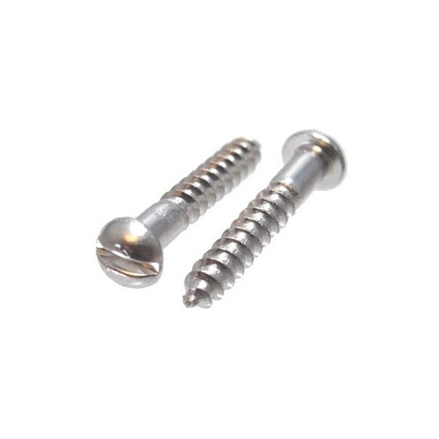 # 4 X 1/2" Aluminum Oval Head Slotted Wood Screws (Pack of 12)