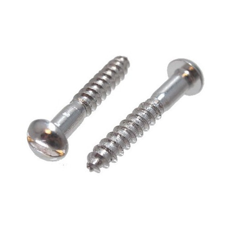 # 4 X 1/2" Aluminum Round Head Slotted Wood Screws (Pack of 12)