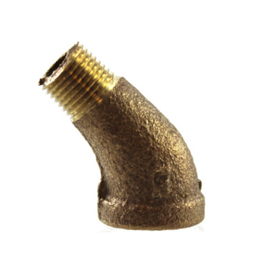 1/8" 45 Degree Brass Pipe Street Elbow