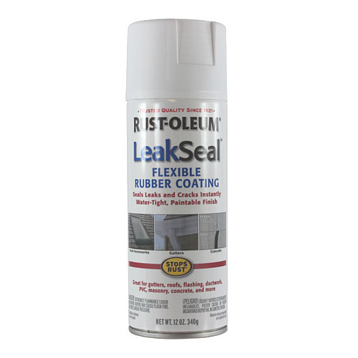 Rust-Oleum 12 oz.  White Flexible Rubberized Coating Leak Sealer Spray
