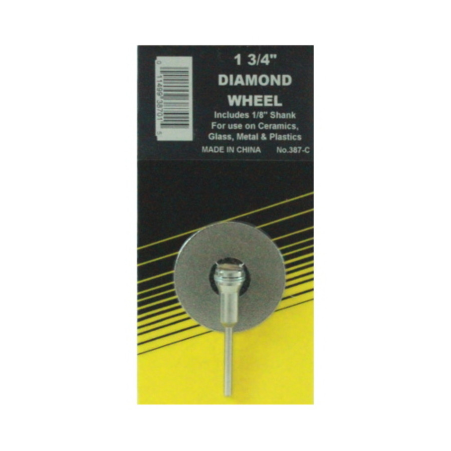 1-3/4" X 1/8" Shank Diamond Wheel (For Use With Drill)