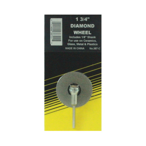 1-3/4" X 1/8" Shank Diamond Wheel (For Use With Drill)