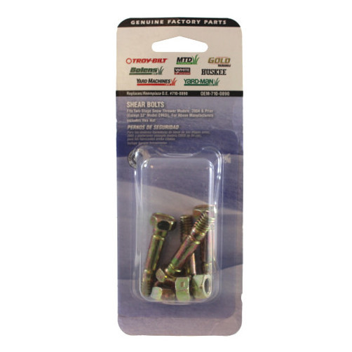 5/16" X 1-1/2" MTD Snow Thrower Replacement Shear Pin Bolts (Pack of 4)