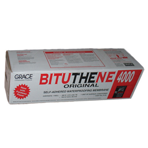 36" x 66.7' Grace Bituthene 4000 Waterproof Membrane w/ Conditioner
