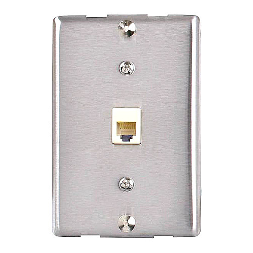 Chrome Wall Phone Jack