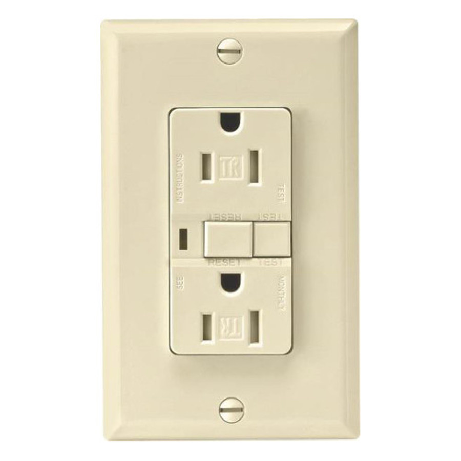 15 Amp Ivory GFI Duplex Outlet