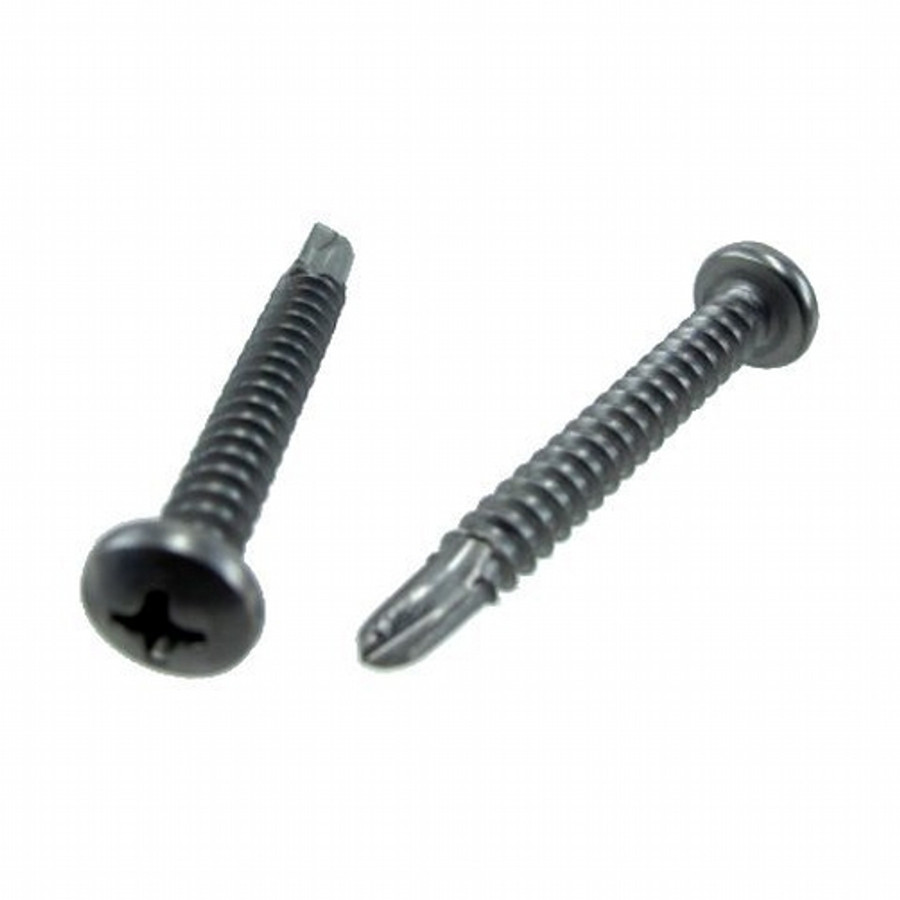 # 12 X 1-1/2" Stainless Steel Pan Head Phillips Drill & Tap Screws (Pack of 12)