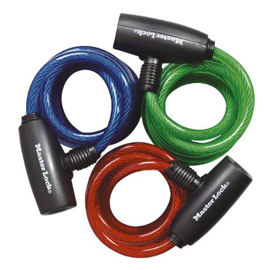 6' Coated Cable Locks Keyed Alike (Pack of 3)